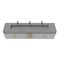 Castello Usa Nile 84-inch Gray Vanity Set with Gray Top and Gold Handles CB-MC-84G-GLD-2053-GR - alternate 7